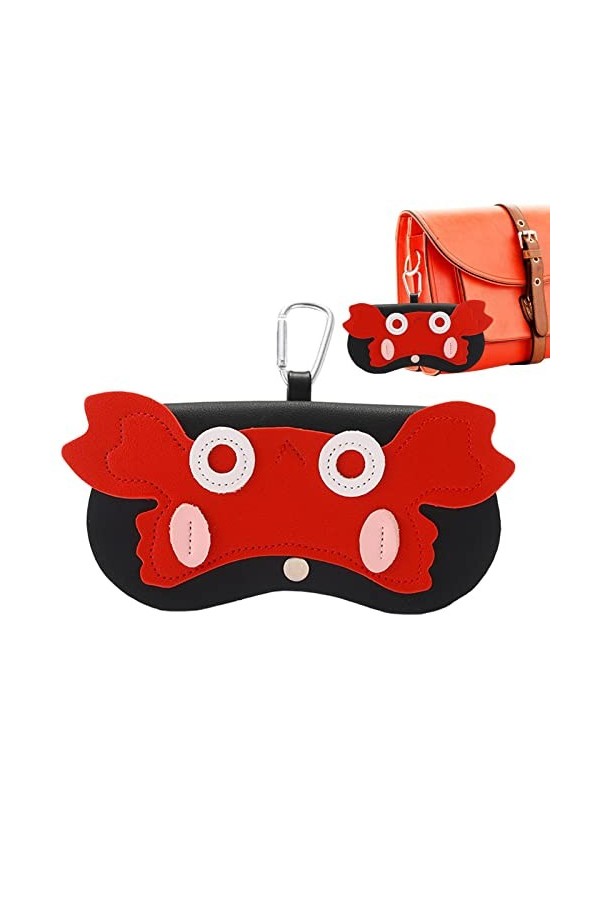 Joberio étui à Lunettes Souple | Pochette à Lunettes en Cuir Animal Mignon avec Double sécurité | Pochette Protection Lunette