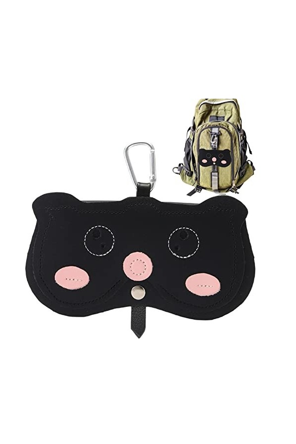 Joberio étui à Lunettes Souple | Pochette à Lunettes en Cuir Animal Mignon avec Double sécurité | Pochette Protection Lunette