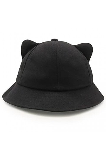 Myya Chapeau bob unisexe tendance avec oreilles de chat mignon, chapeau de bain pour protéger du soleil, chapeau de pêcheur p
