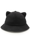 Myya Chapeau bob unisexe tendance avec oreilles de chat mignon, chapeau de bain pour protéger du soleil, chapeau de pêcheur p