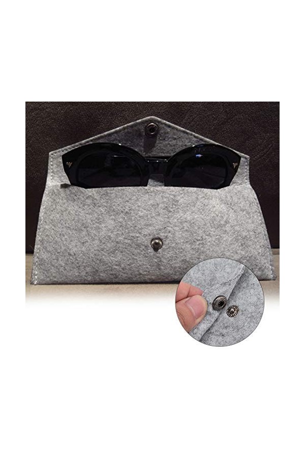 Hapivida Sac de Rangement pour Lunettes En Feutre Portable étui à Lunettes de Solaire Polyvalent étui de Protection Souple po