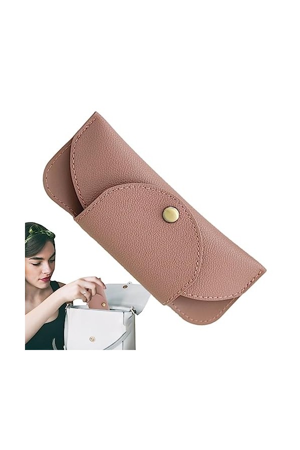Eayoly Étui à Soleil en Cuir - Porte-étui à Lunettes en Cuir PU avec Boucle magnétique - Pochette Rangement pour Organisateur