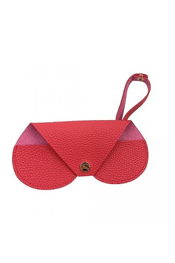 Oyrcvweuy Sac à Lunettes Portable HandmadePU avec Lanière Suspendue Étui à Lunettes de Soleil Boîte de Rangement pour Lunette