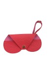 Oyrcvweuy Sac à Lunettes Portable HandmadePU avec Lanière Suspendue Étui à Lunettes de Soleil Boîte de Rangement pour Lunette
