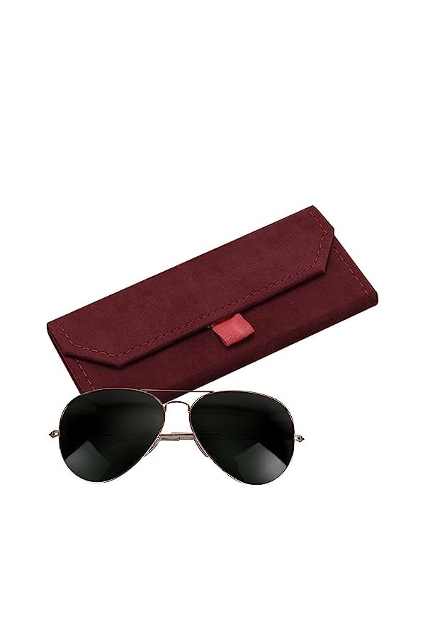 SHRIGM Étui à soleil pliable – Étui à lunettes portable pliable avec fermeture magnétique pour soleil et lecture pour homme e