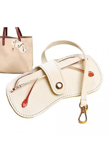 Mgichoom Porte-étui à lunettes en cuir, Pochette pour lunettes Pochette pour lunettes, lunettes soleil mince Manchon lunettes