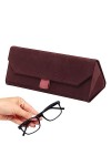 BBAUER Étui à lunettes pliable - Boîte à lunettes portable pliable à coque rigi- Soft Fluff Magnetic Closure Eyewear Storage 