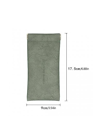 EACTEL Lunettes de soleil en cuir PU, rangement multifonction pour cosmétiques, boucles doreilles, anneaux, colliers, cartes