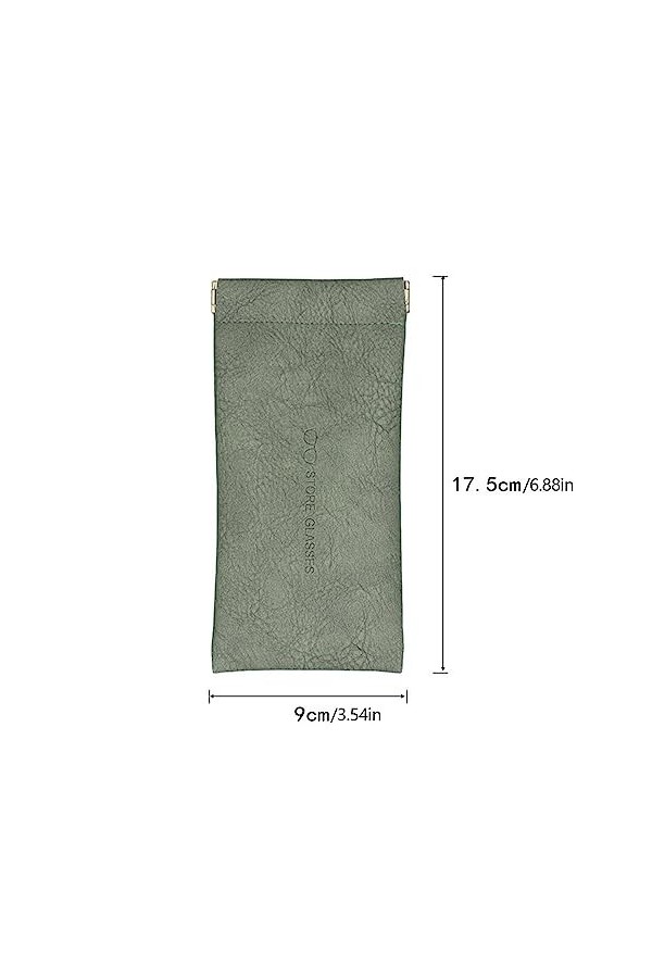 EACTEL Lunettes de soleil en cuir PU, rangement multifonction pour cosmétiques, boucles doreilles, anneaux, colliers, cartes