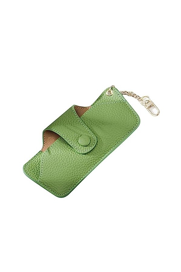 Nasoalne Étui à lunettes mince - Porte-étui à lunettes,lunettes soleil portable avec chaîne à boucle, porte-lunettes en peau 