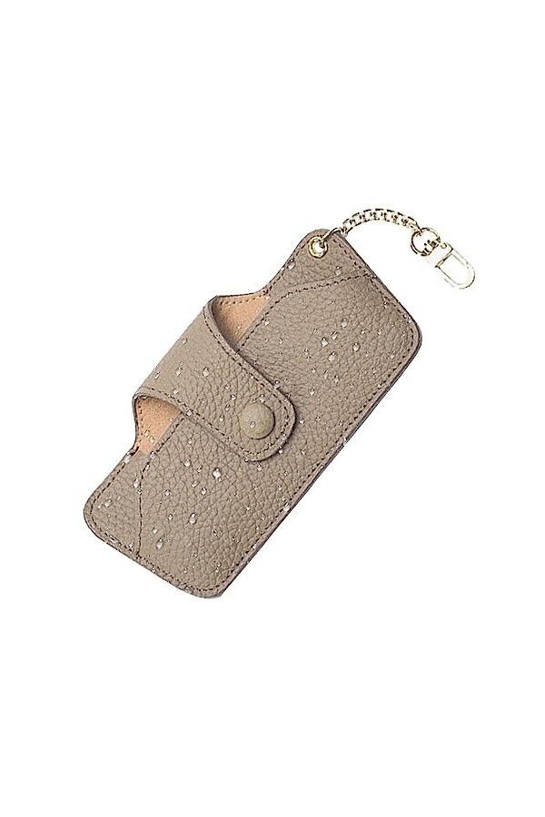 Nasoalne Étui à lunettes mince - Porte-étui à lunettes,lunettes soleil portable avec chaîne à boucle, porte-lunettes en peau 