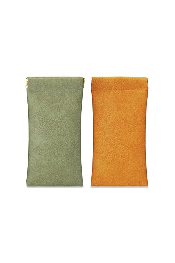 molshine 2Pcs pochette de lunettes de soleil en cuir portable, étui à lunettes souple, manchon de lunettes pour lunettes de l