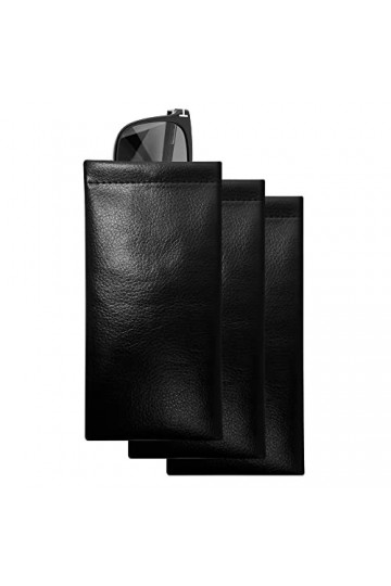 alladaga Lot de 3 étuis de Protection Souples pour Lunettes de Soleil Pour Homme et Femme