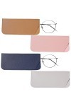 ASYKNM Ensemble de 4 étuis à lunettes en cuir pour homme et femme. Pratiques et portables, ces étuis protègent vos lunettes a
