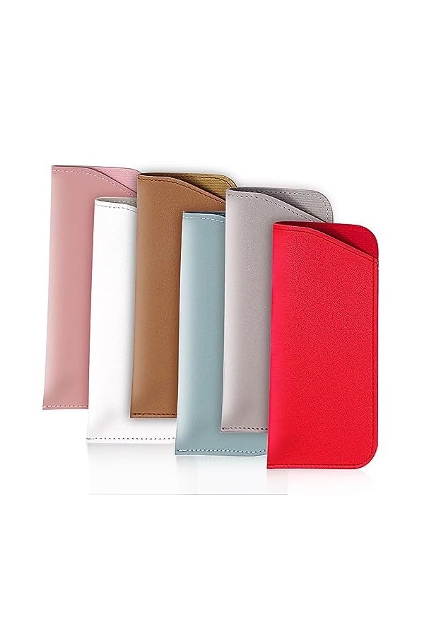 YUDAWN Lot de 6 étuis à lunettes souples - Portable - En cuir synthétique - Pour lunettes de soleil - Pour homme et femme - 1