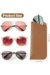 YUDAWN Lot de 6 étuis à lunettes souples - Portable - En cuir synthétique - Pour lunettes de soleil - Pour homme et femme - 1