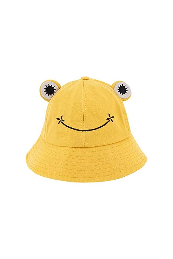 Haoohu Chapeau Grenouille en Coton pour Adultes - Chapeau Grenouille - Chapeau de pêcheur - Chapeau de Plage - Chapeau de Sol