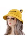 Haoohu Chapeau Grenouille en Coton pour Adultes - Chapeau Grenouille - Chapeau de pêcheur - Chapeau de Plage - Chapeau de Sol