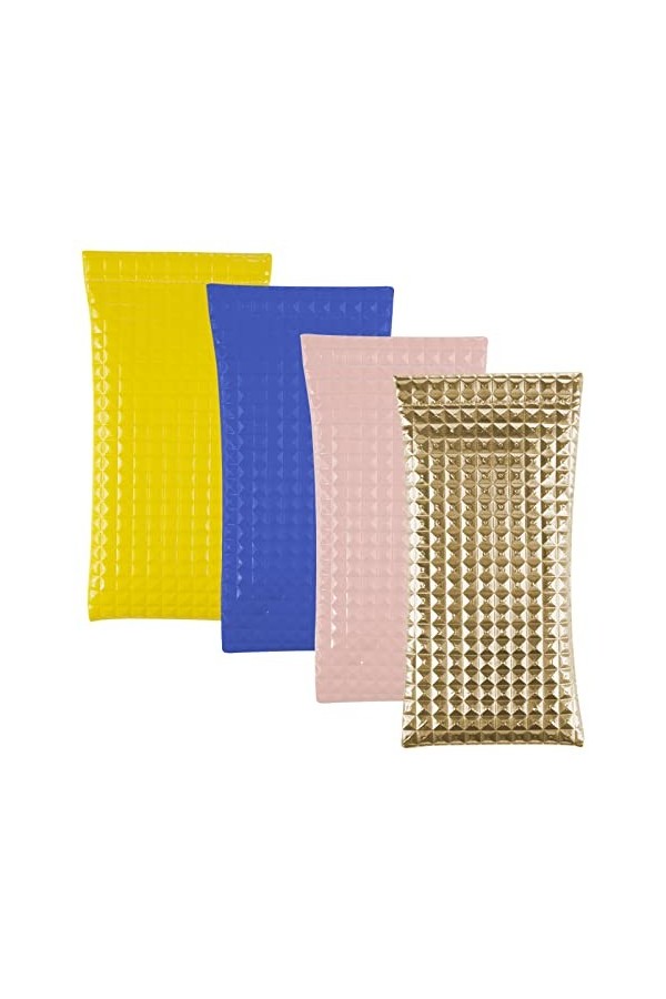 Weinsamkeit Étui Lunettes de Soleil 4 Pièces, Souple PU Cuir Sac Lunettes, Étui à Lunettes de Voyage Portable, Boitier Lunett