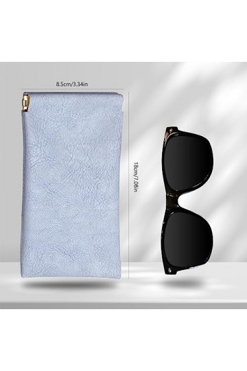 AMDZGLB Étui Lunettes 4PCS Pochette Lunettes Snap étui Lunettes Souple Sac Lunettes Boitier Portable