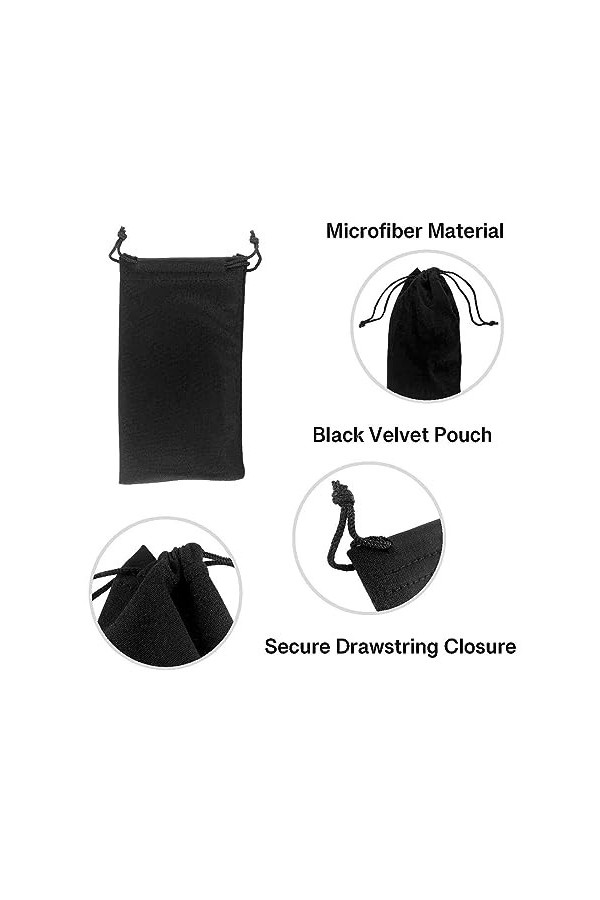 LYQNIHOB Lot de 4 Sacs pour, Lunettes et Accessoires, Étuis Pochettes en Microfibre pour Lunettes de Soleil, Pratique pour St