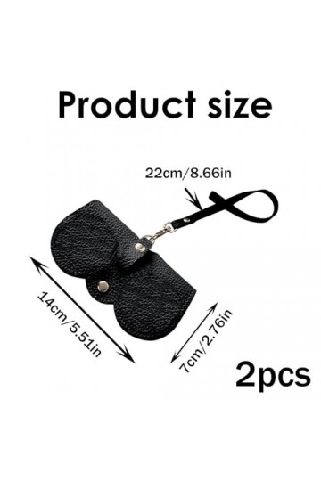 Lot de 2 étuis à lunettes de soleil tendance en cuir souple - Étui à lunettes de soleil en cuir - Étui à lunettes fin portabl