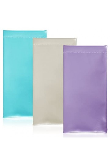 LUTER Étui à Lunettes Souple 18x9cm, 3pcs Étui à Lunettes en Cuir, Portable&nbsp;Étui&nbsp;à&nbsp;Lunettes de Soleil Souple&nbsp;Pochette en Cuir