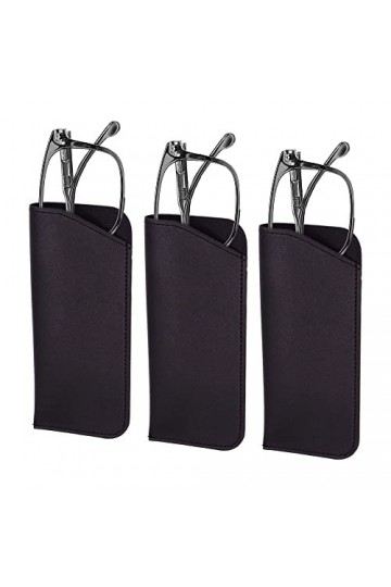Sac à lunettes souple de trois pièces, étui à lunettes en cuir, étui à lunettes en cuir, étui à lunettes de soleil, étui à lu