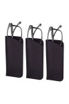 Sac à lunettes souple de trois pièces, étui à lunettes en cuir, étui à lunettes en cuir, étui à lunettes de soleil, étui à lu