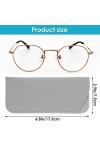 Lot de 4 étuis à lunettes de soleil souples - En cuir - Pour femme et homme, Noir , taille unique