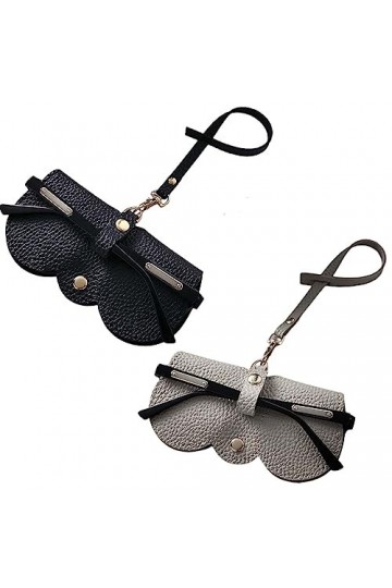 Dinghaole 2 Pièces Sac à Lunettes de Soleil en Cuir Souple | Sac Portable pour Hommes et Femmes | Étui de Voyage Mince et Pra