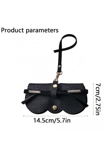 Dinghaole 2 Pièces Sac à Lunettes de Soleil en Cuir Souple | Sac Portable pour Hommes et Femmes | Étui de Voyage Mince et Pra