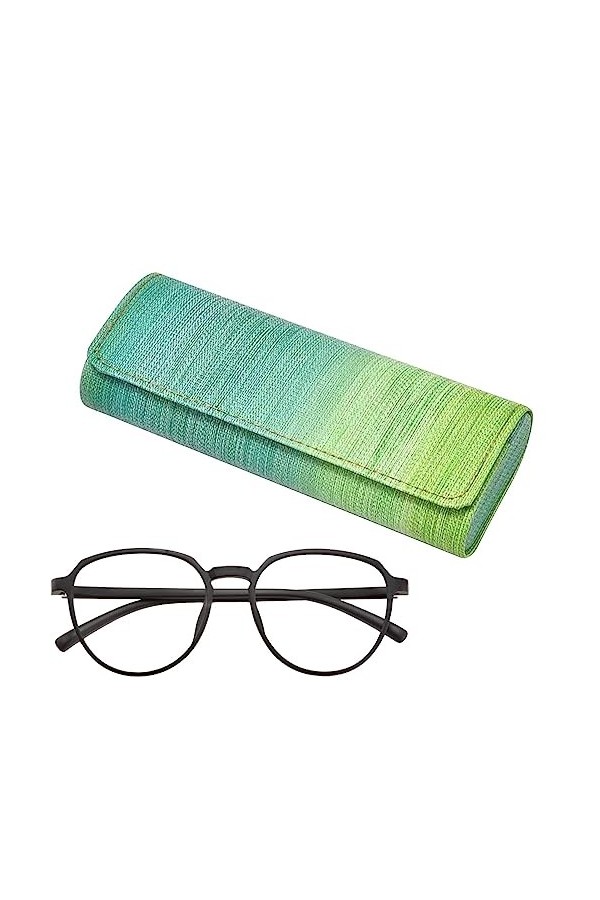 ereqeip Étuis En Verre Pour Lunettes Femme,Étui à lunettes dégradé - Étui à lunettes en PU, porte-lunettes de soleil organisa