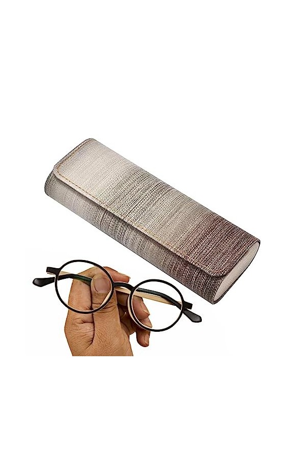 ereqeip Étuis En Verre Pour Lunettes Femme,Étui à lunettes dégradé - Étui à lunettes en PU, porte-lunettes de soleil organisa