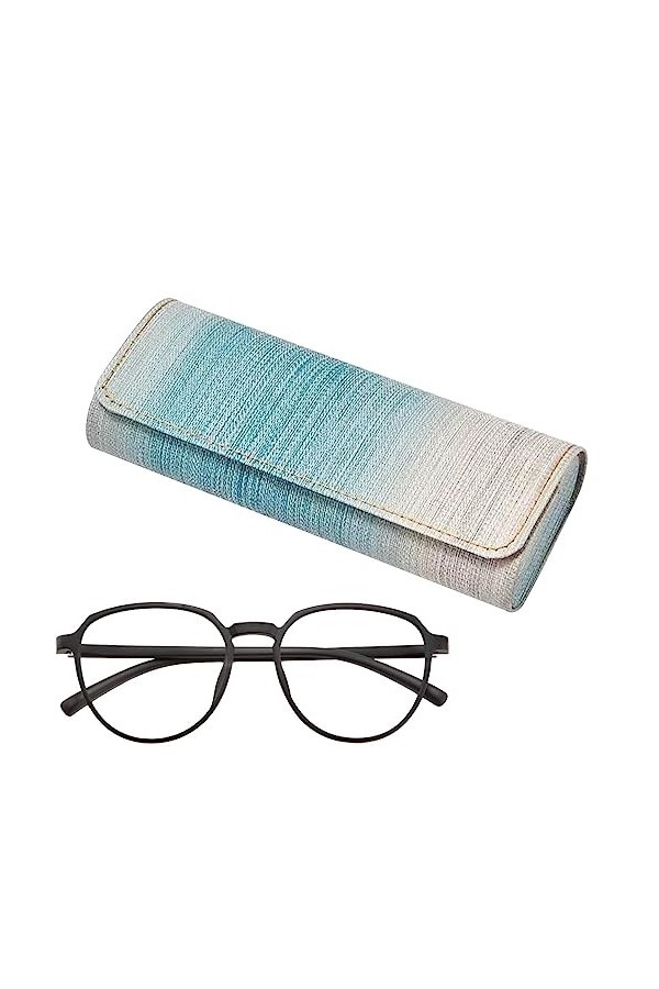ereqeip Étuis En Verre Pour Lunettes Femme,Étui à lunettes dégradé - Étui à lunettes en PU, porte-lunettes de soleil organisa
