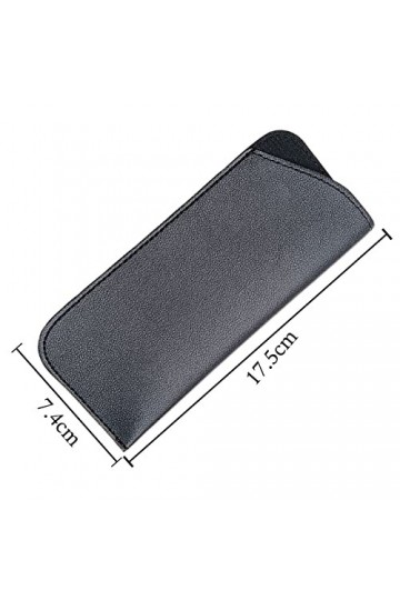 ZTXPRO Étui à lunettes souple en cuir PU noir et blanc, noir et blanc, taille unique