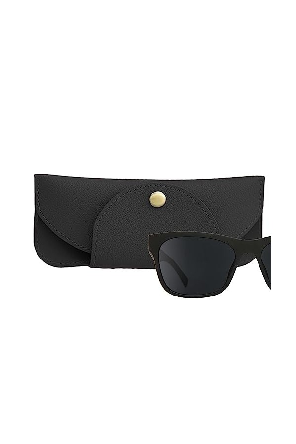 Povanjer Étui à lunettes souple pour femme - En cuir synthétique avec boucle magnétique - lunettesoleil voyage en plein air -