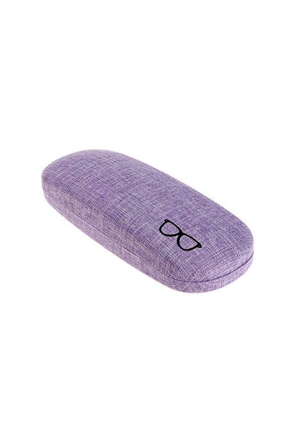 Uteruik Étui de protection rigide en lin pour lunettes de soleil Beige