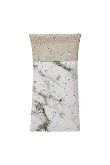GUILI Sac à Lunettes | Marbling étuis en Verre étanches pour Lunettes | Lunettes Soleil en Cuir PU Squeeze Top, Support Lunet