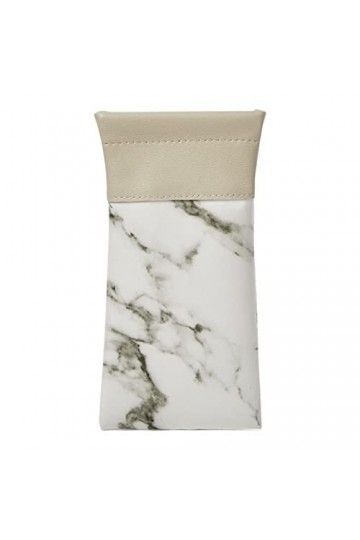 Fukamou Sac à soleil | Marbling étuis en verre étanches pour lunettes - Pochette soleil en cuir PU Squeeze Top, support poche