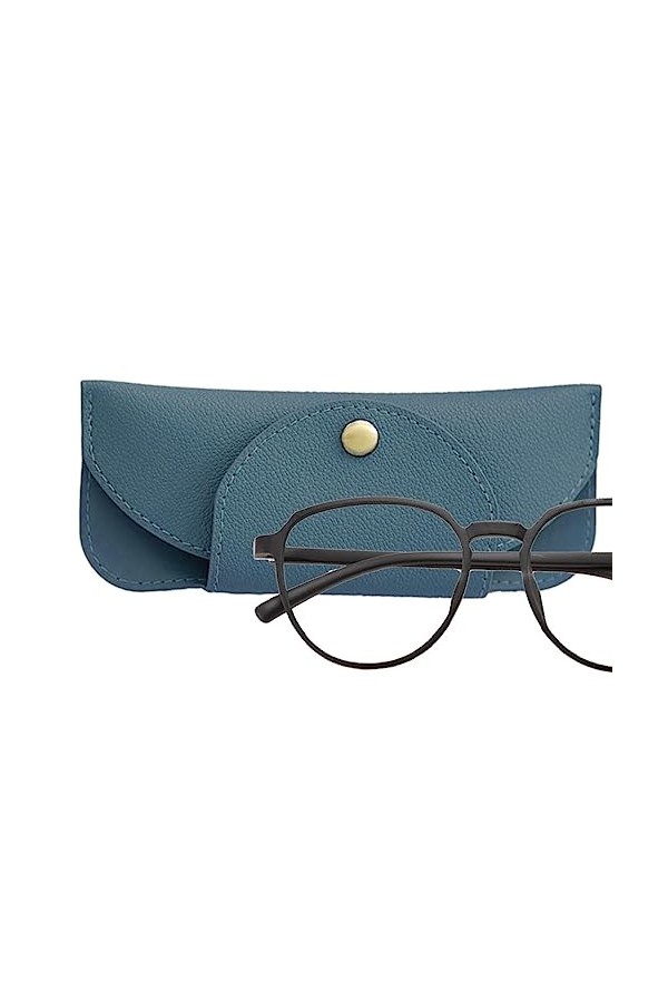 Étui à lunettes souple, étui à lunettes portable en cuir PU anti-16,5 cm, pochette légère pour lunettes soleil pour femmes ho