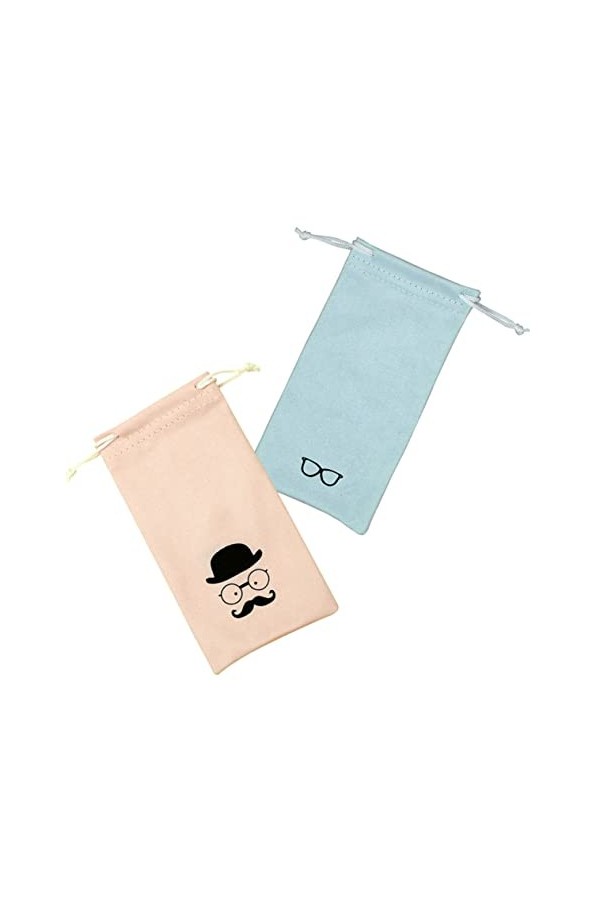 PLAFOPE 2 Pièces Sac à Lunettes Souple Pour Lunettes De Soleil Sac De Lunettes De Soleil Boite De Voyage Lunettes De Soleil P