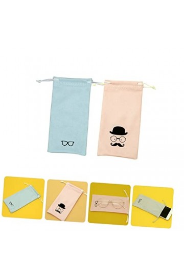 PLAFOPE 2 Pièces Sac à Lunettes Souple Pour Lunettes De Soleil Sac De Lunettes De Soleil Boite De Voyage Lunettes De Soleil P