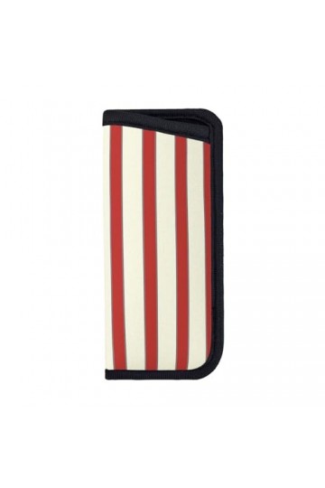 CZZYH Étui à lunettes souple et portable avec design coulissant, étui à lunettes rouge à rayures pour homme et femme, comme s