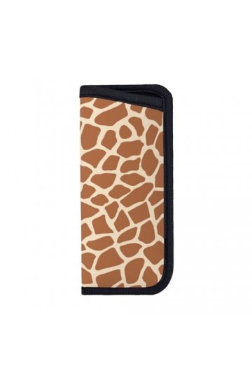 CZZYH Étui à lunettes souple portable avec design coulissant, étui à lunettes girafe texture dessin animé pour homme et femme