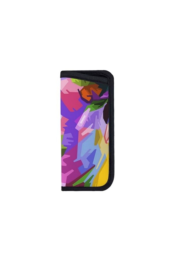 CZZYH Étui à lunettes souple portable avec design coulissant, étui à lunettes fin coloré dessin animé chien pour homme et fem