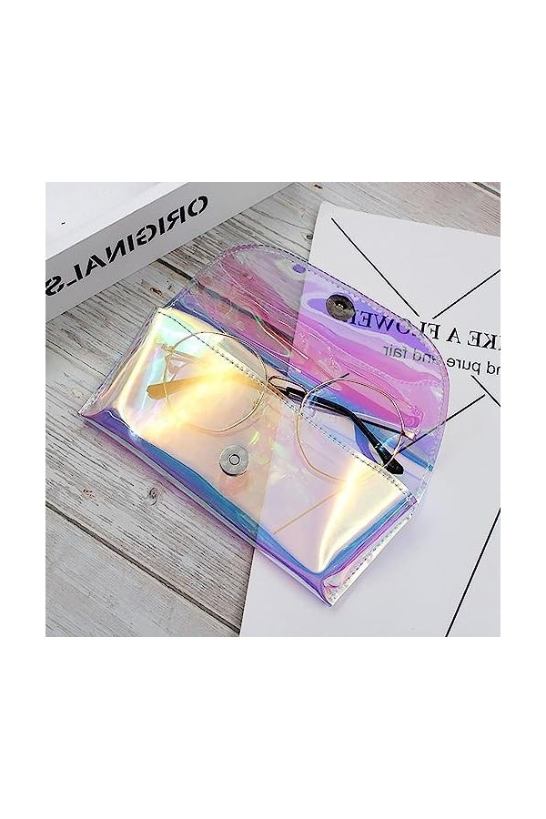 Fulenyi lunettes | Étui à lunettes souple – Étui à lunettes en PVC coloré et étui à lunettes pour femme, doux, pour adolescen