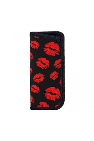 CZZYH Étui à lunettes souple portable avec motif à lèvres rouge vif pour homme et femme, comme sur limage, 7cm x 16cm