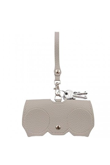 Ziurmut Étui à lunettes en cuir, lunettes soleil en cuir souple portable, pochette lunettes soleil voyage mince, sac à lunett