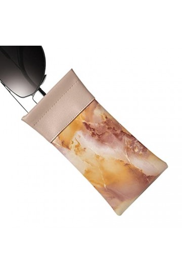 Sac à lunettes | Étui en verre imperméable marbré pour lunettes – Étui à lunettes portable en cuir PU souple pour femme